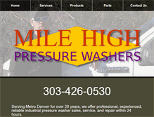 Tablet Screenshot of milehighpressurewashers.com